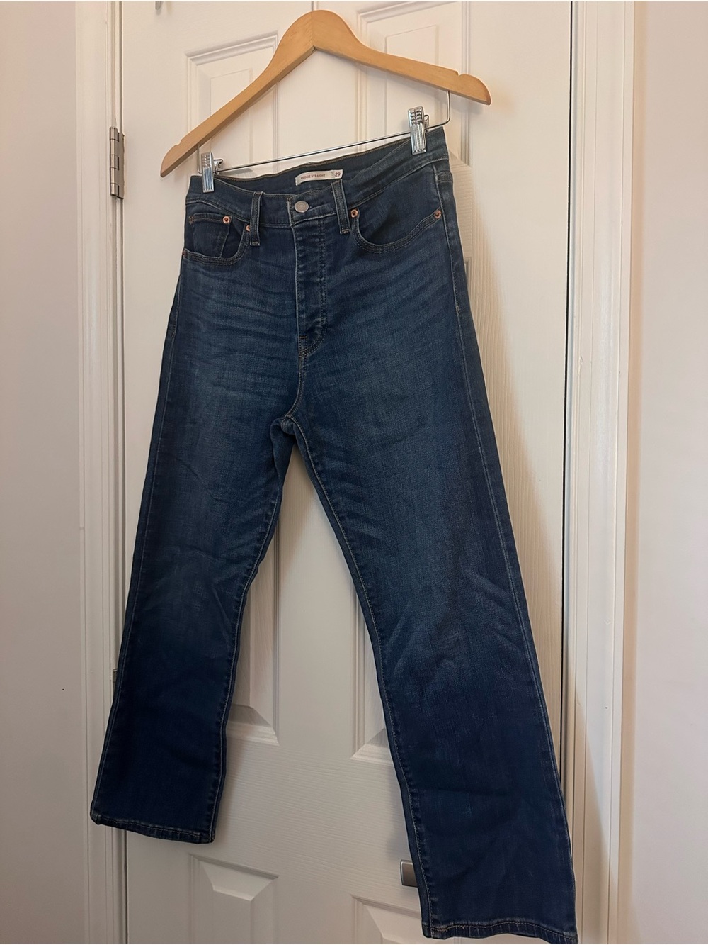 Levi’s Dark Blue Wedgie Straight-Leg Jeans 29x26